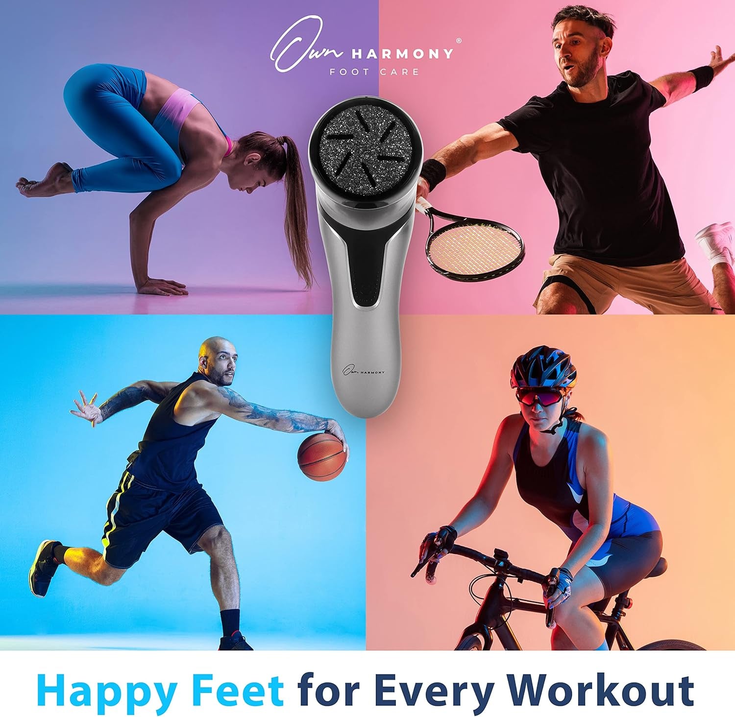 Electric Hard Skin Remover with Vacuum Absorption - Professional Pedicure Tools for Pedi Callus Foot Care - 3 Rollers Electronic Feet File CR2100 - Best for Dry, Cracked Heels (USB Cord)