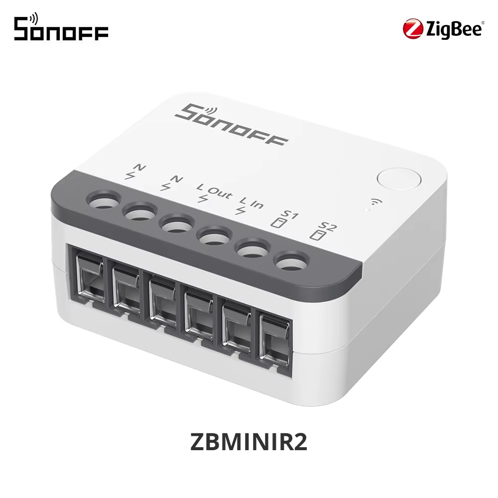 ZBMINIR2 Extreme Zigbee Smart Switch Detach Relay External Switch Remote Control via Ewelink Support Zbbridge-U Gateway