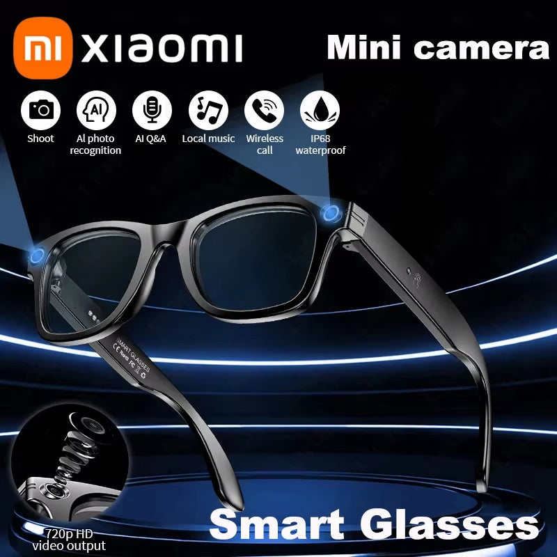 Xiaomi Smart Glasses Recording Videos Ai Photo Recognition Answer Translation Large Battery Ip65 Waterproof Bluetooth Glasses