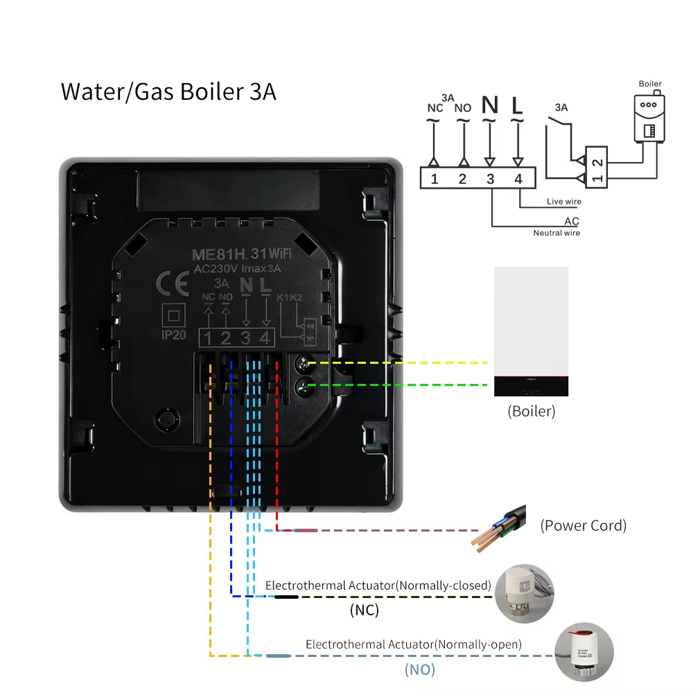 Tuya Smart Thermostat for Underfloor Heating Wifi Thermostat Floor Heating Controller Warm Floor Temperature Controller Alexa