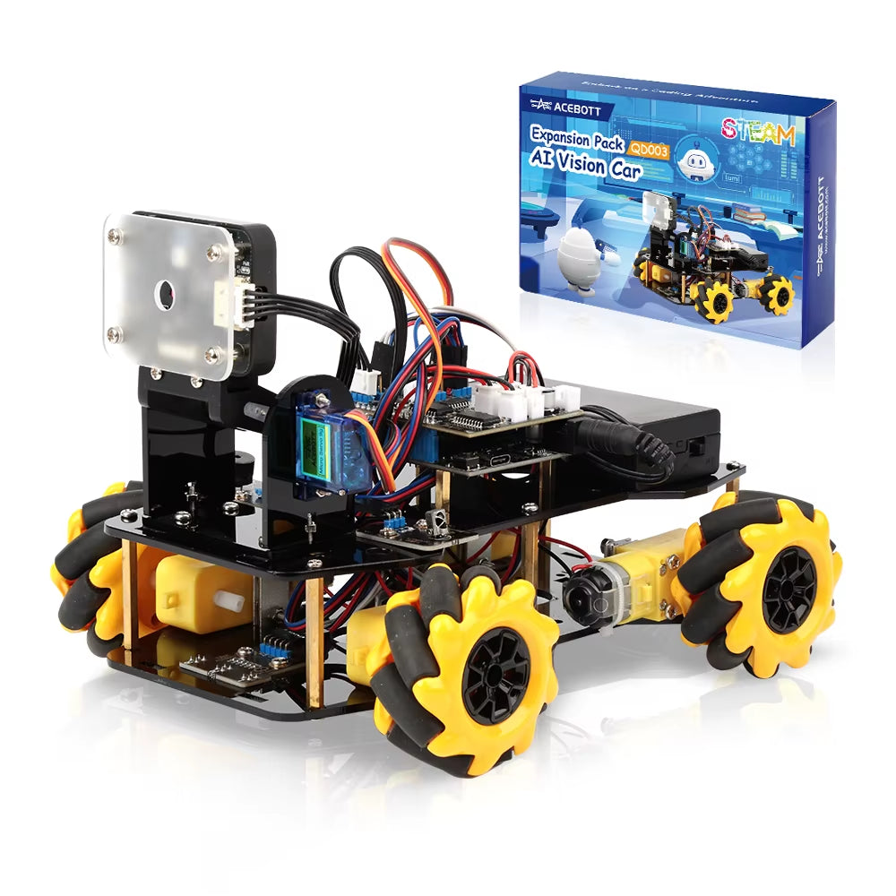 ACEBOTT AI Robot Car Kit with Real-Time Object Detection and Tracking for Arduino Smart Robotics Programming Kit
