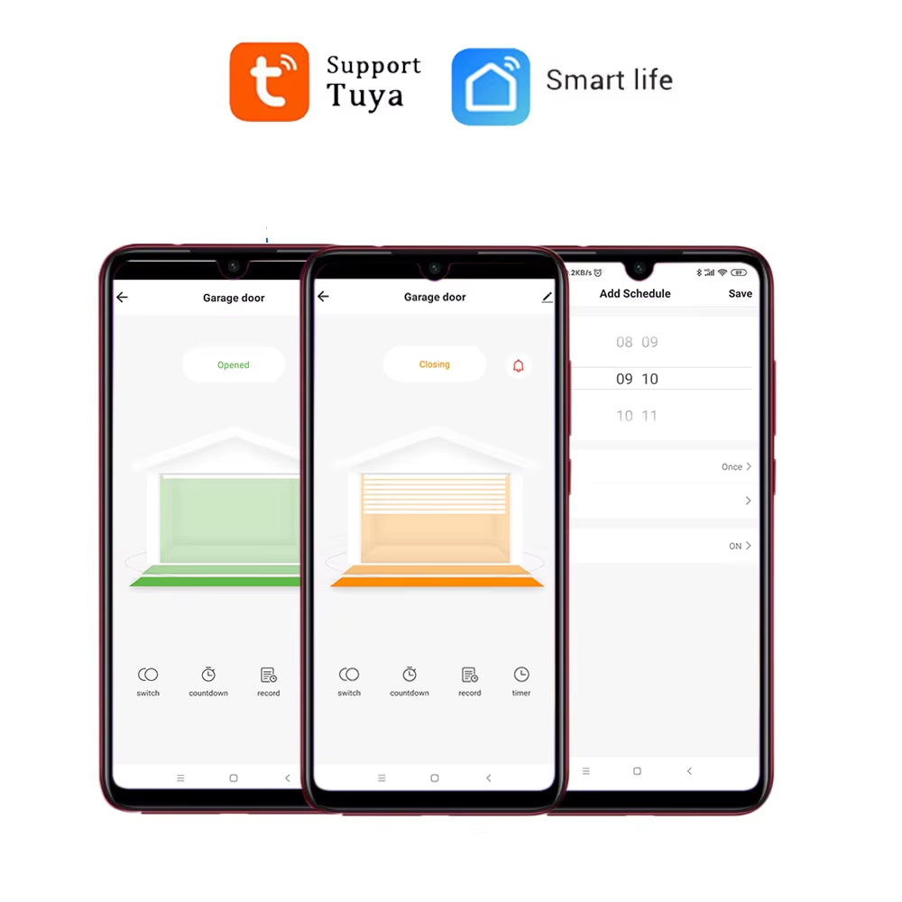 Tuya Wifi Switch Smart Garage Door Opener Controller Smart Home Module Smart Life APP Remote Control Supports Alexa Google Home