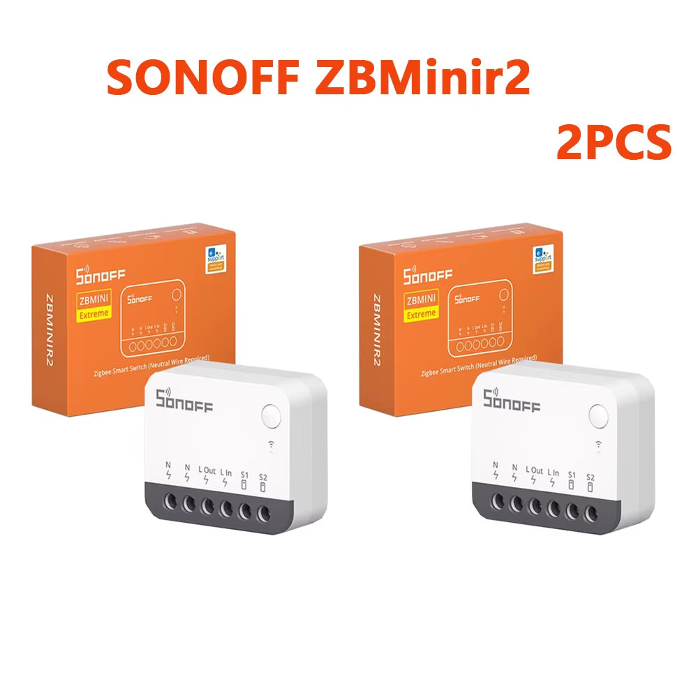 Zbminir2 Extreme Zigbee Smart Switch Smart Home DIY Switch Module Zbmini External Switch Control via Ewelink APP Alexa