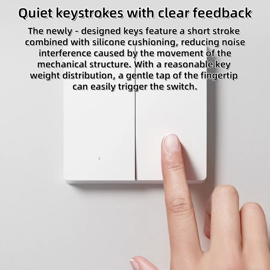Xiaomi Smart Wall Switch Single Double Triple Key Dual Control Live&Neutral Line Work for Smart Light Mi Home App