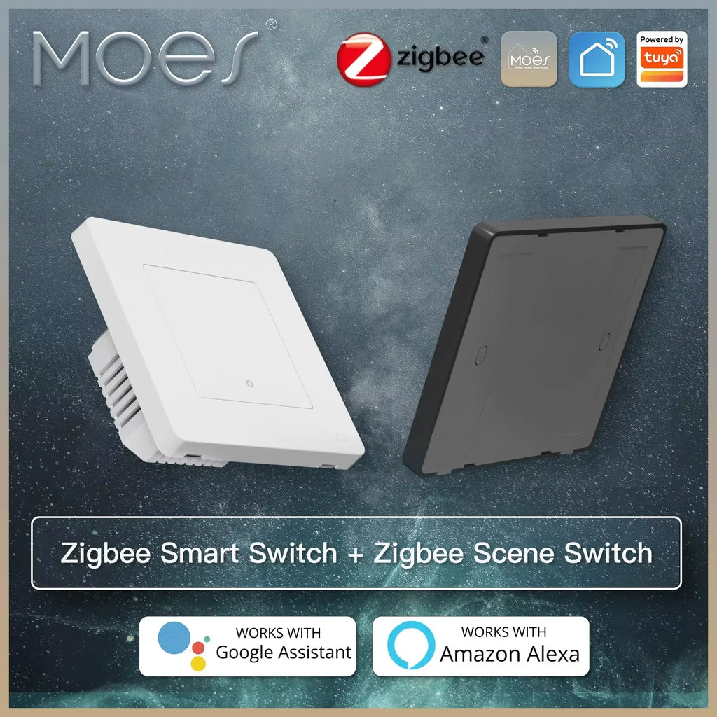 MOES Star Ring Switches Zigbee3.0 Tuya Smart Push Button Light / Scene Switch Smart Life APP Remote Control Alexa Google Voice