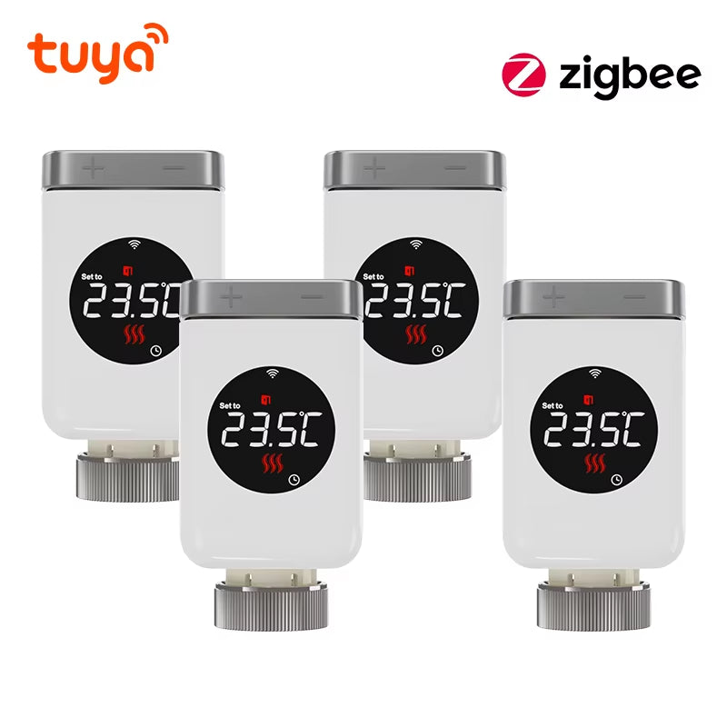 Tuya Zigbee Smart Home Thermostat Radiator Valve Actuator Smart TRV Thermostatic Valve Temperature Controller Alexa Google Home