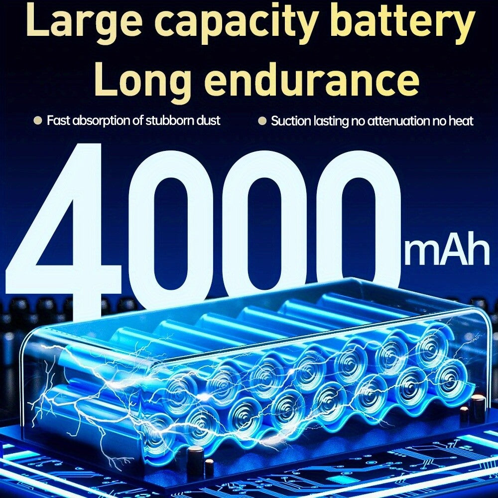 95000PA 4 IN1 Wireless Car Vacuum Cleaner Strong Suction Handheld Vacuum Home