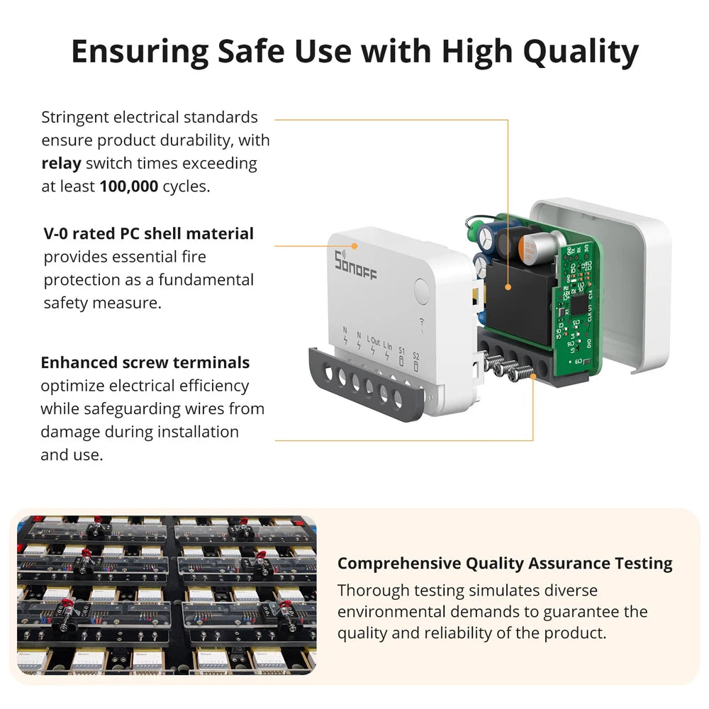 ZBMINIR2 Extreme Zigbee Smart Switch Detach Relay External Switch Remote Control via Ewelink Support Zbbridge-U Gateway