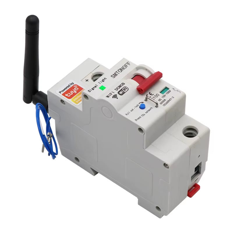 Tuya Smart Life Wifi DC Smart Circuit Breaker 12V 24V 48Voverload Short Circuit Protection with Alexa Google Home for Smart Home