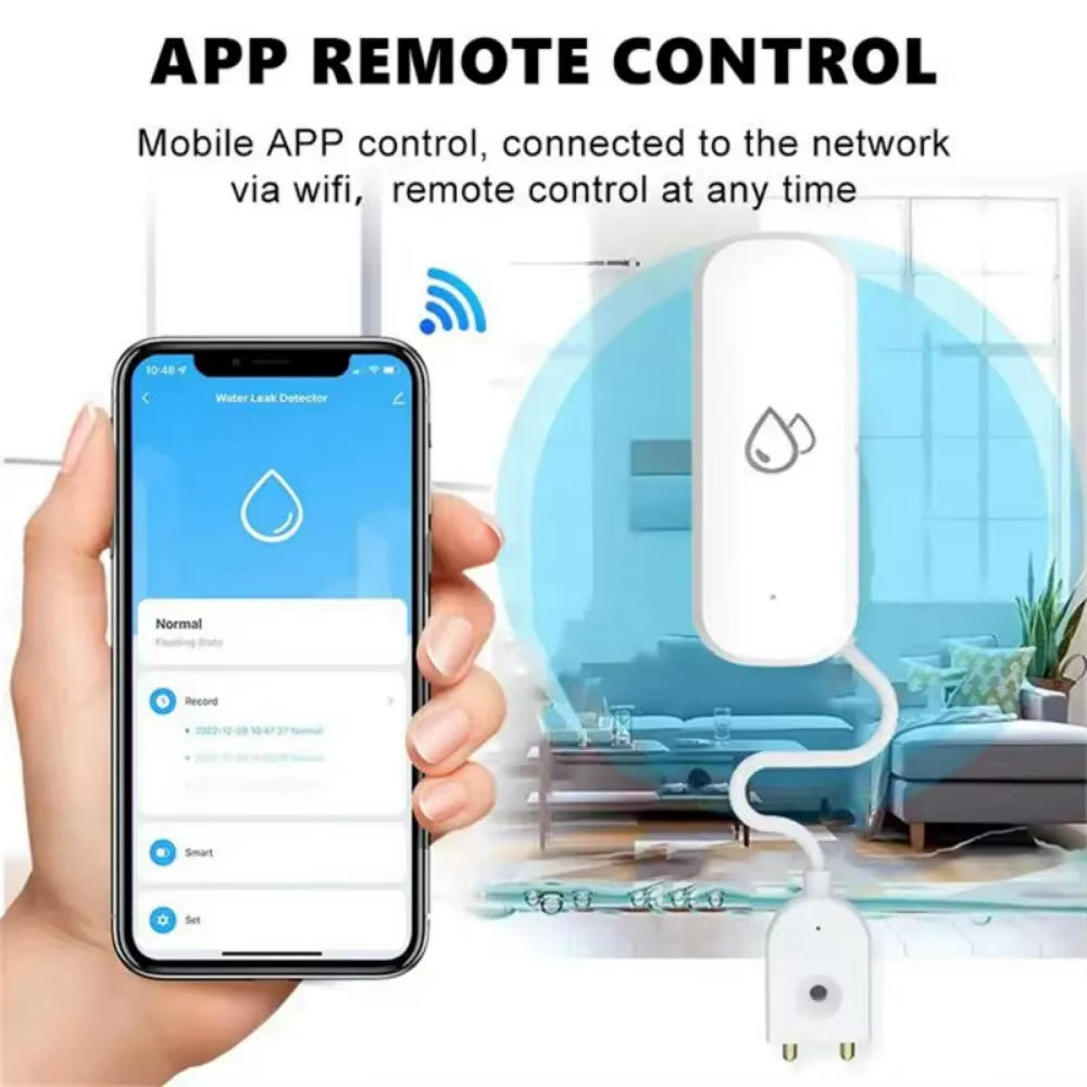 Tuya Wifi Water Sensor Leakage Alarm Flood Leak Detector Smart Home APP Remote Control Smart Home Security Protection