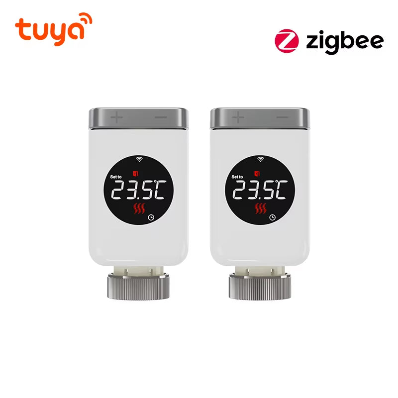 Tuya Zigbee Smart Home Thermostat Radiator Valve Actuator Smart TRV Thermostatic Valve Temperature Controller Alexa Google Home