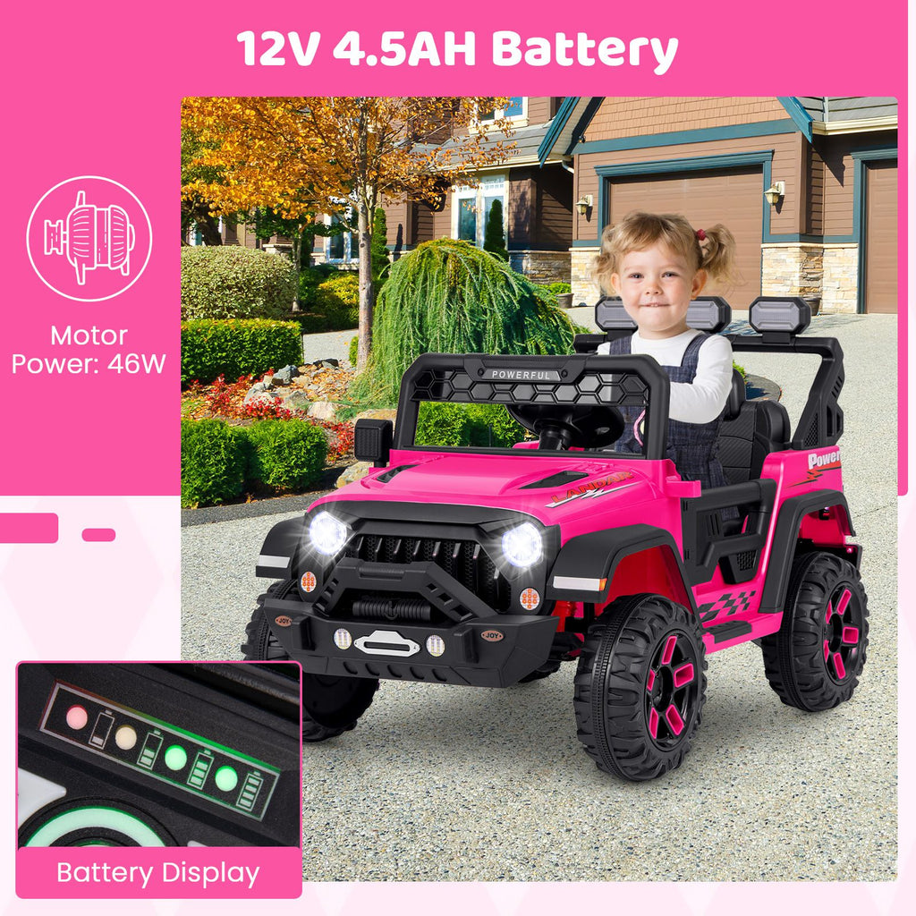 12V Kids Ride on Truck with Remote Control and Wireless Connection