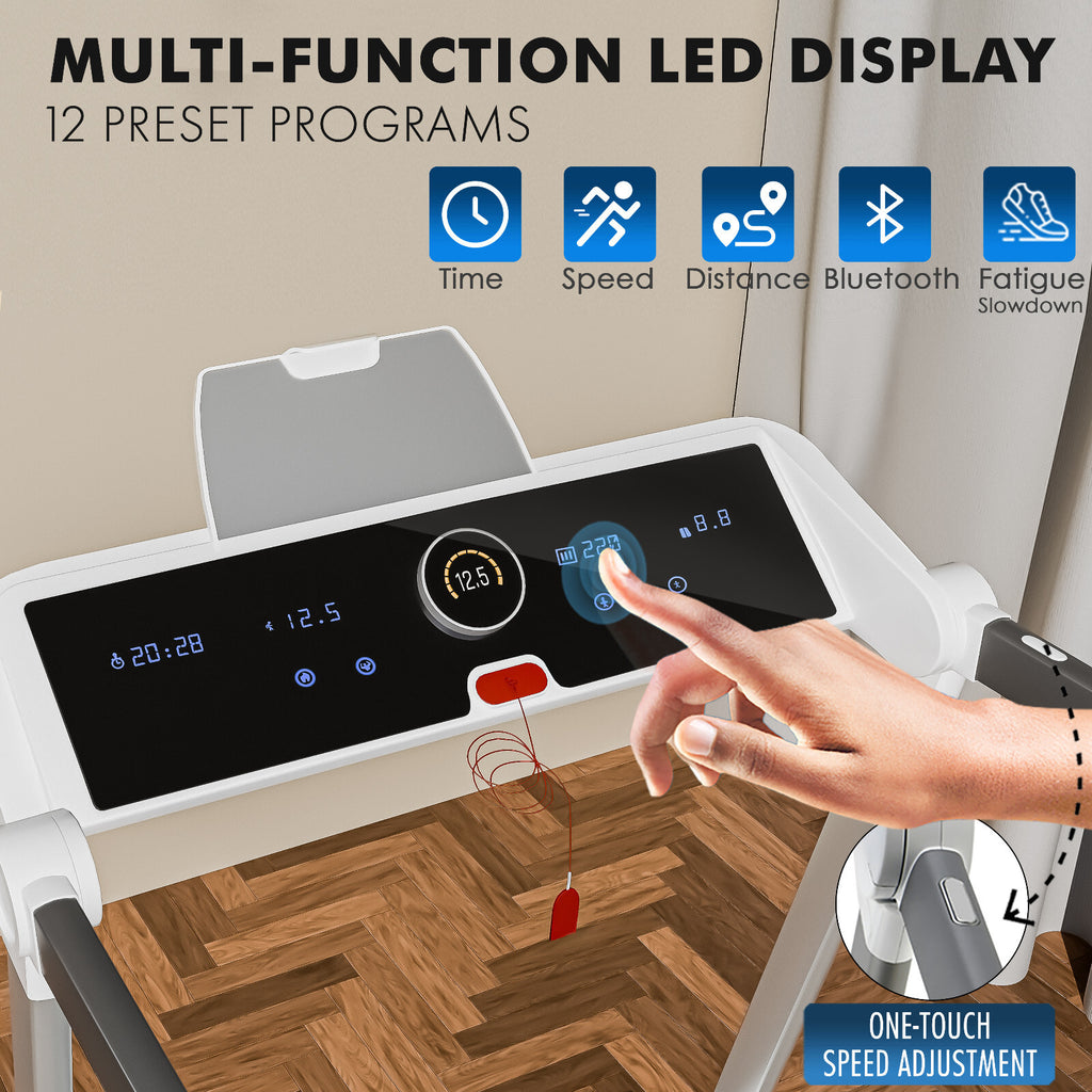 Treadmill Electric Motorized Massager & Incline Foldable Running Machine Home UK