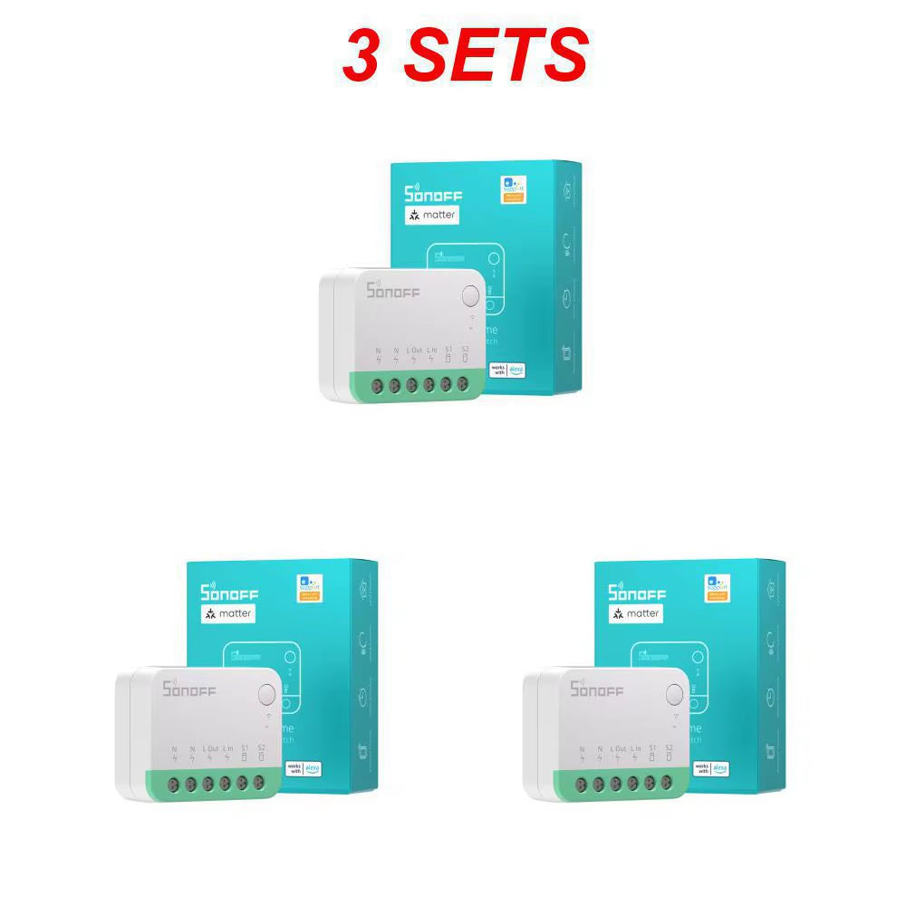 MINIR4M Matter Wifi Mini Smart Switch Detach Relay Smart Home Timer Work with Alexa Google Home Assistant Smartthings