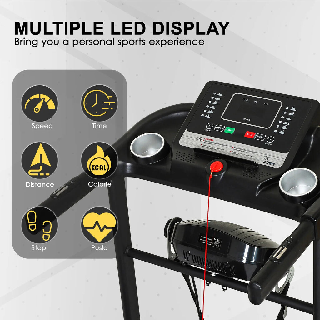 Treadmill Electric Motorized Massager & Incline Foldable Running Machine Home UK