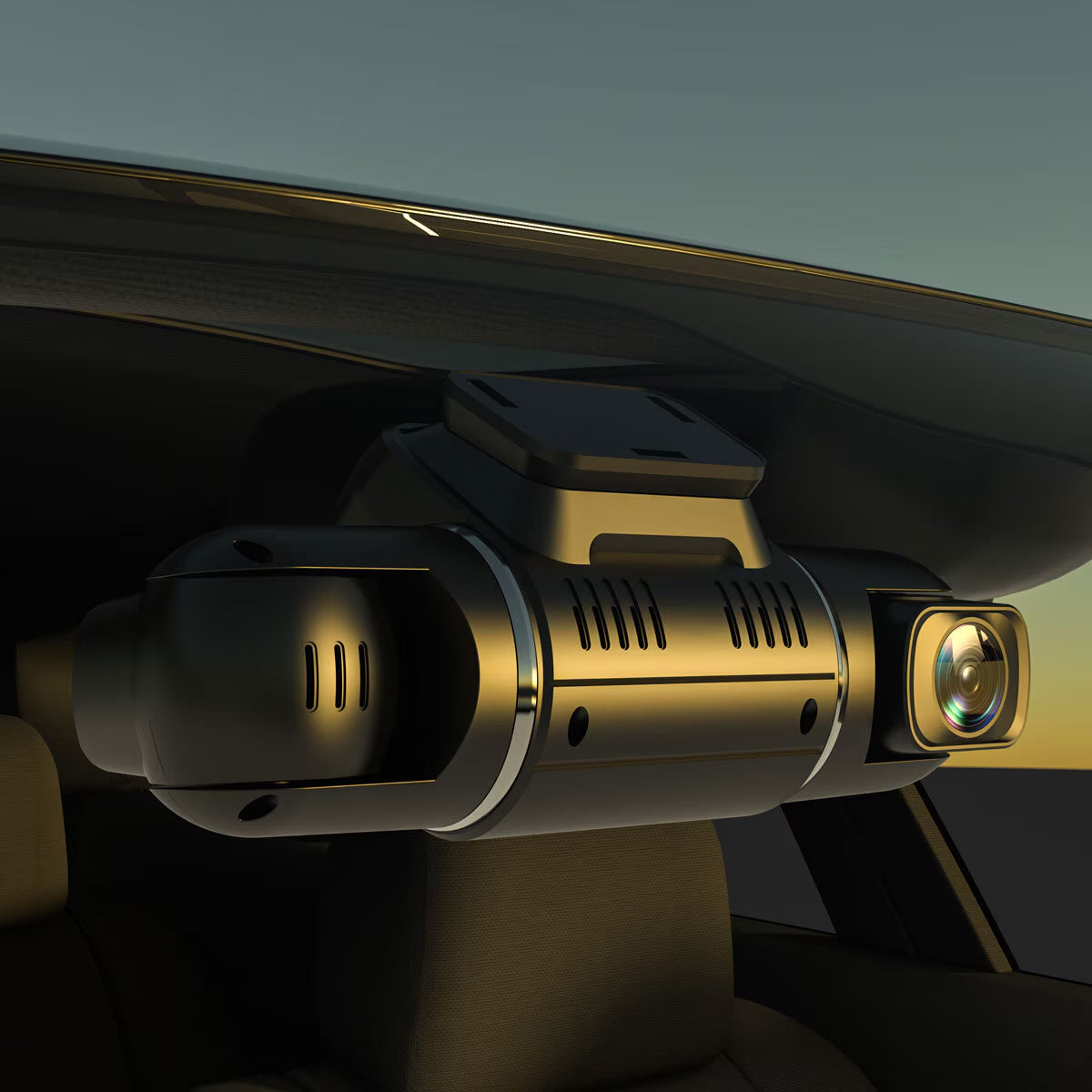 V2 Pro AI Dash Cam with 3 Channel Recording Front/Cabin/Rear