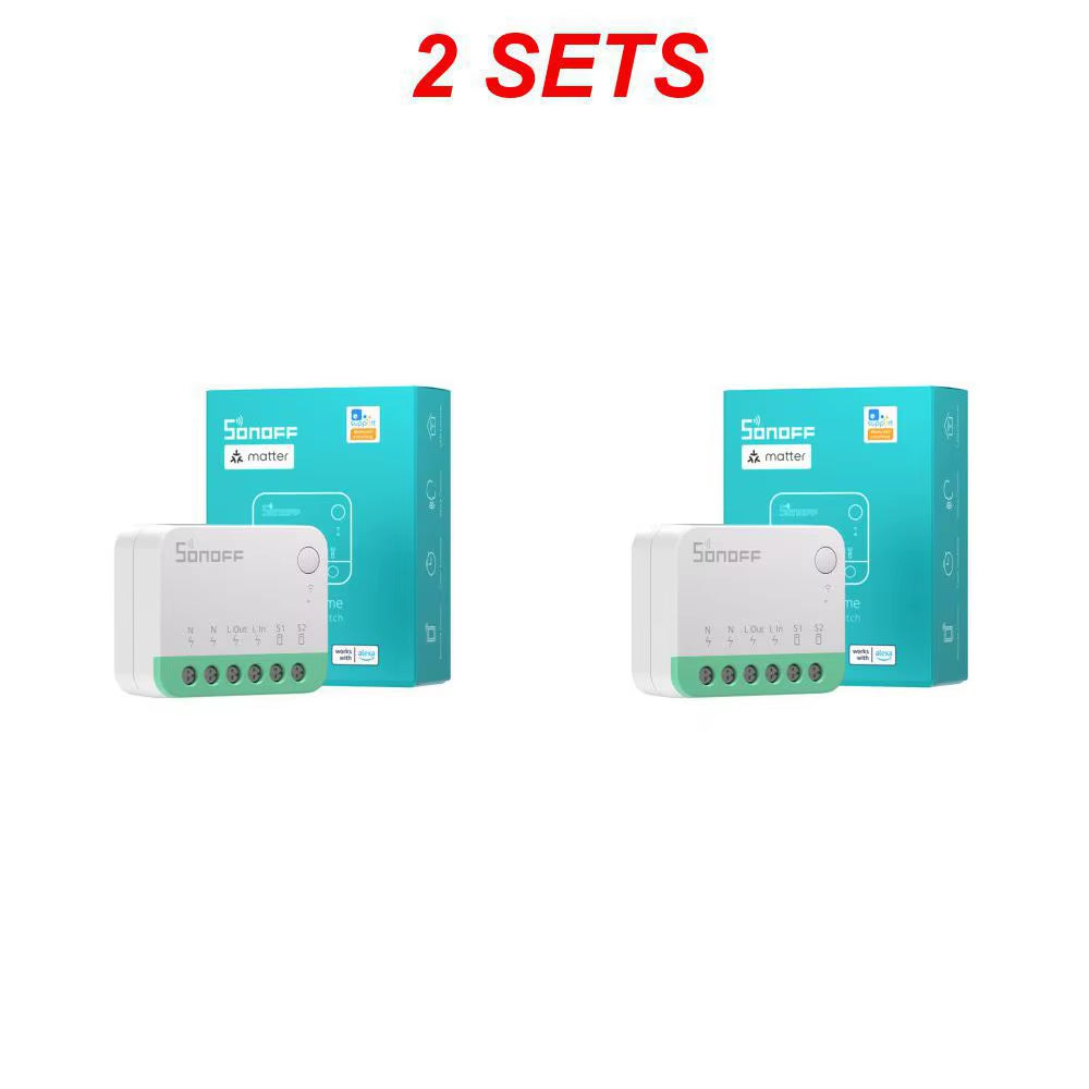 MINIR4M Matter Wifi Mini Smart Switch Detach Relay Smart Home Timer Work with Alexa Google Home Assistant Smartthings