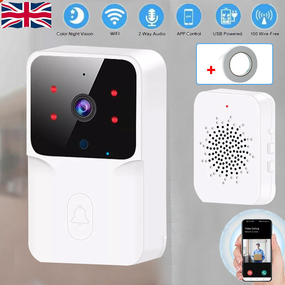 Smart Wifi Wireless Video Doorbell Security Ring Phone Camera Door Bell Intercom
