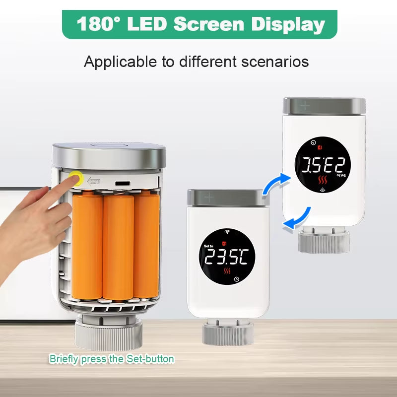 Tuya Zigbee Smart Home Thermostat Radiator Valve Actuator Smart TRV Thermostatic Valve Temperature Controller Alexa Google Home