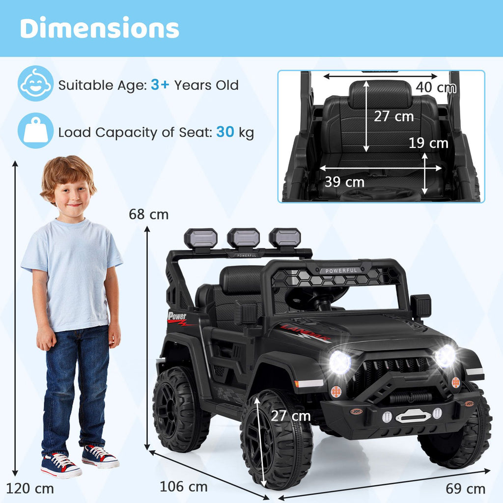 12V Kids Ride on Truck with Remote Control and Wireless Connection