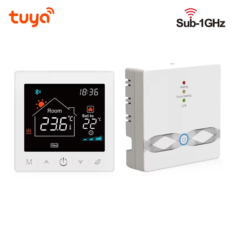 Tuya Wifi Boiler Thermostat Wireless Battery Gas Boiler Smart Thermostat Temperature Controller Alexa Google Home Smart Lile