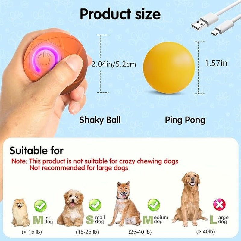 Bite Resistant Teasing Dog Ball Smart Automatic Rolling Ball Toys