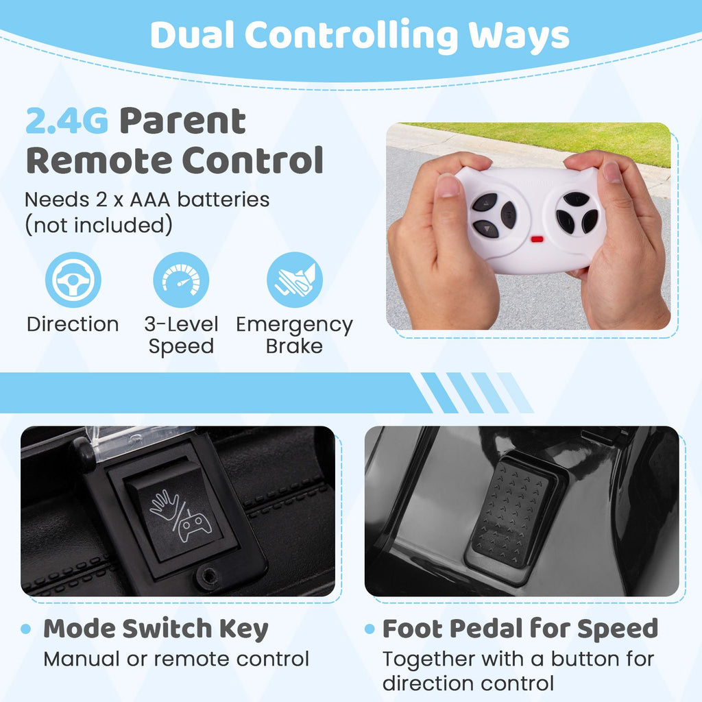 12V Kids Ride on Truck with Remote Control and Wireless Connection