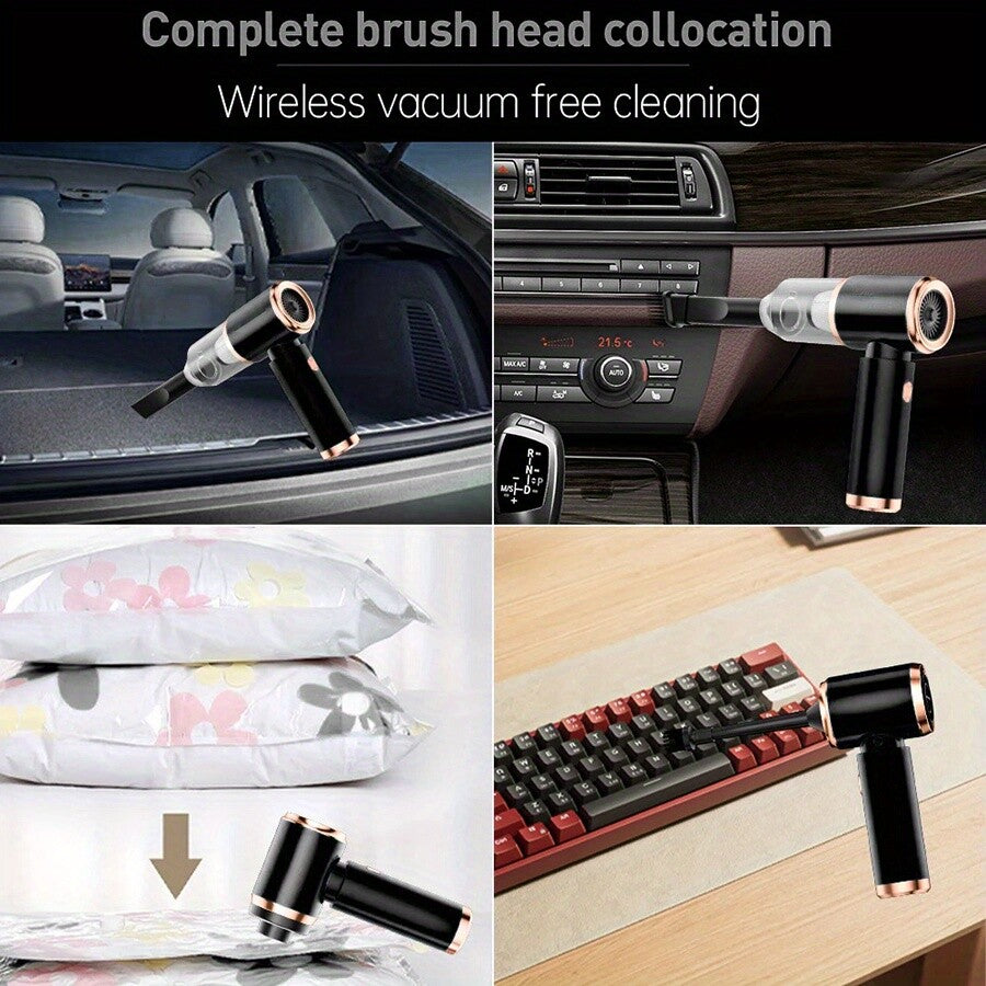 95000PA 4 IN1 Wireless Car Vacuum Cleaner Strong Suction Handheld Vacuum Home