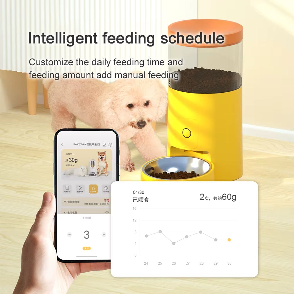 2025 Smart plus Wifi Tuya Automatic Pet Feeder with App Control