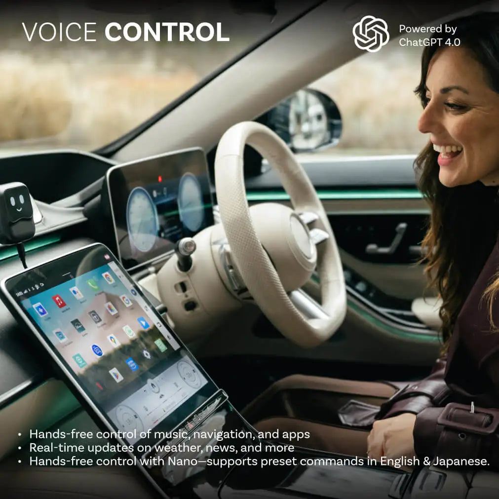 Nano Carplay AI BOX Voice Control Wirelss Android Auto QCM6225 8G 128G Android 13 TV Box for Youtube Netflix Play Store