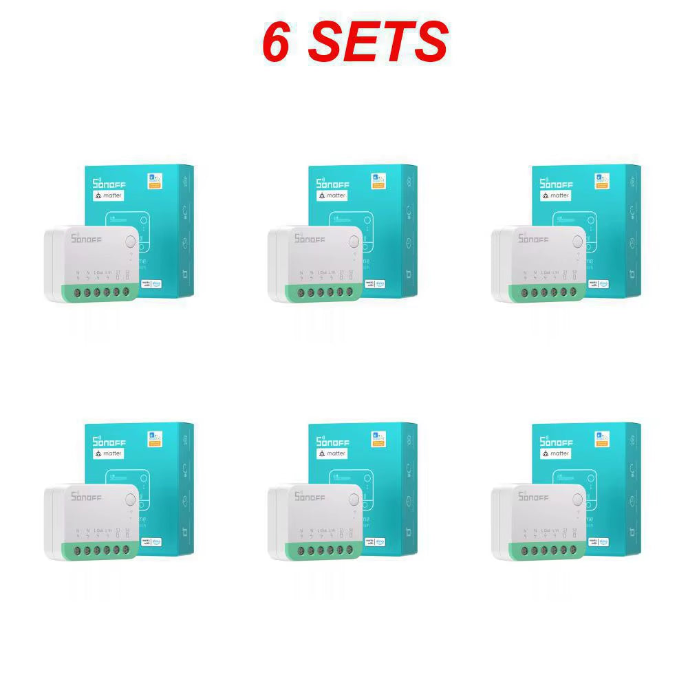 MINIR4M Matter Wifi Mini Smart Switch Detach Relay Smart Home Timer Work with Alexa Google Home Assistant Smartthings