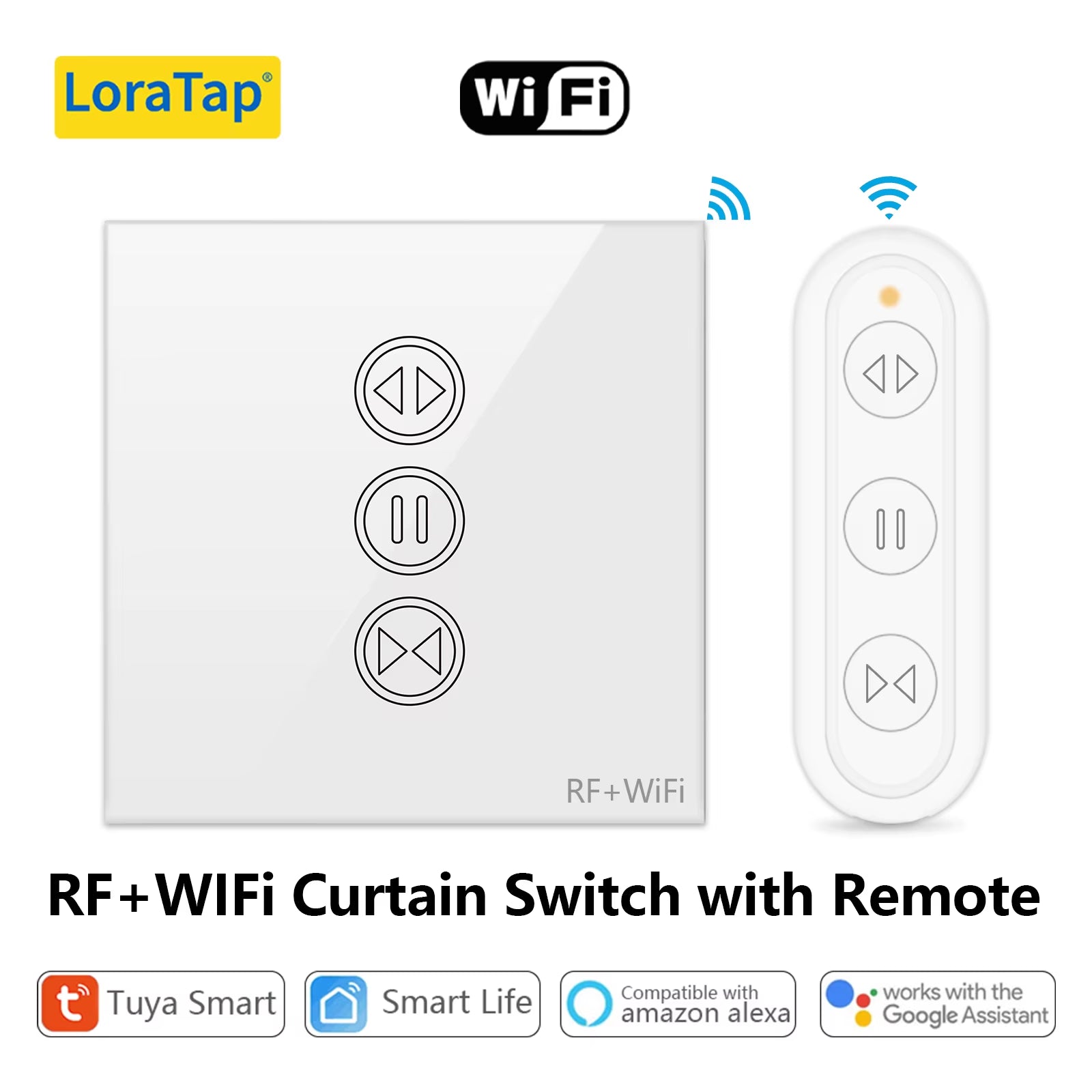 Tuya Smart Life RF Wifi Smart Curtain Blinds Roller Shutter Switch Google Home Alexa Echo Voice Control Smart Home App Timer