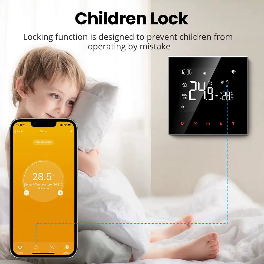 Tuya Smart Thermostat for Underfloor Heating Wifi Thermostat Floor Heating Controller Warm Floor Temperature Controller Alexa