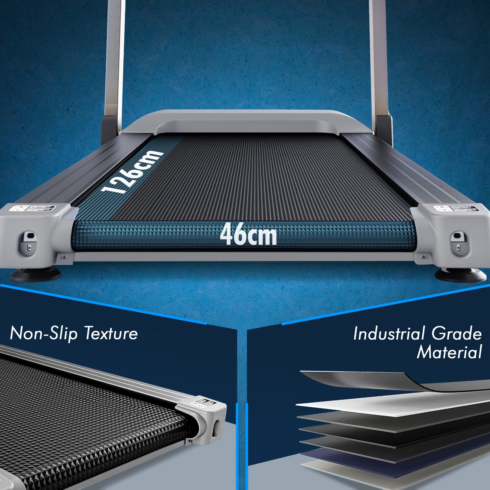 Treadmill Electric Motorized Massager & Incline Foldable Running Machine Home UK