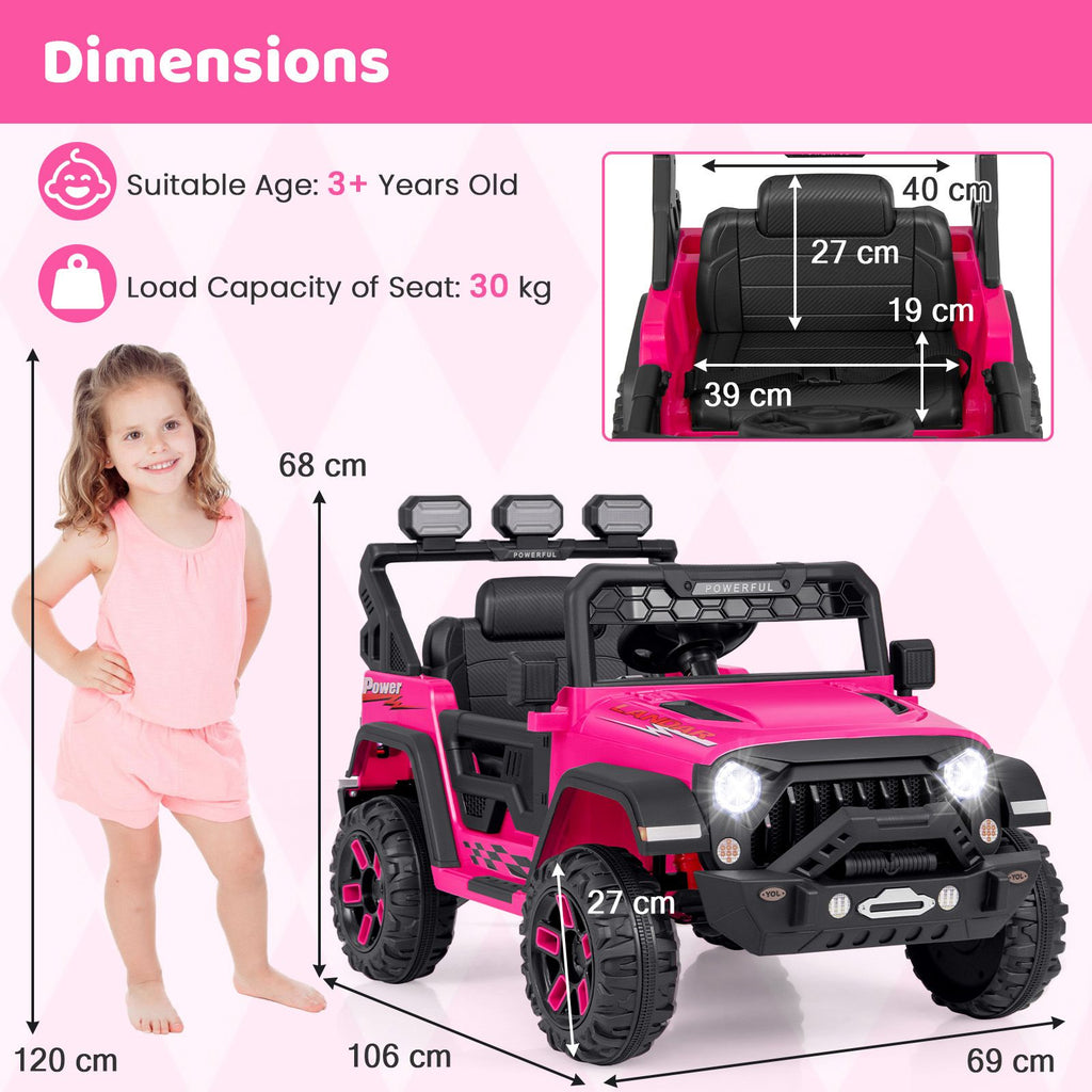 12V Kids Ride on Truck with Remote Control and Wireless Connection
