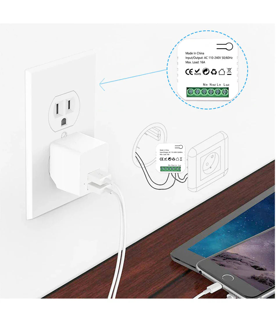 Tuya Smart Zigbee Socket Switch Module Kwh Meter Energy Monitor Timer 16A Overload Protect Support Google Home Alexa Zigbee2Mqtt