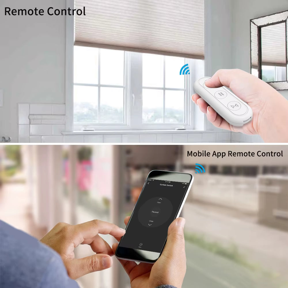 Tuya Smart Life RF Wifi Smart Curtain Blinds Roller Shutter Switch Google Home Alexa Echo Voice Control Smart Home App Timer